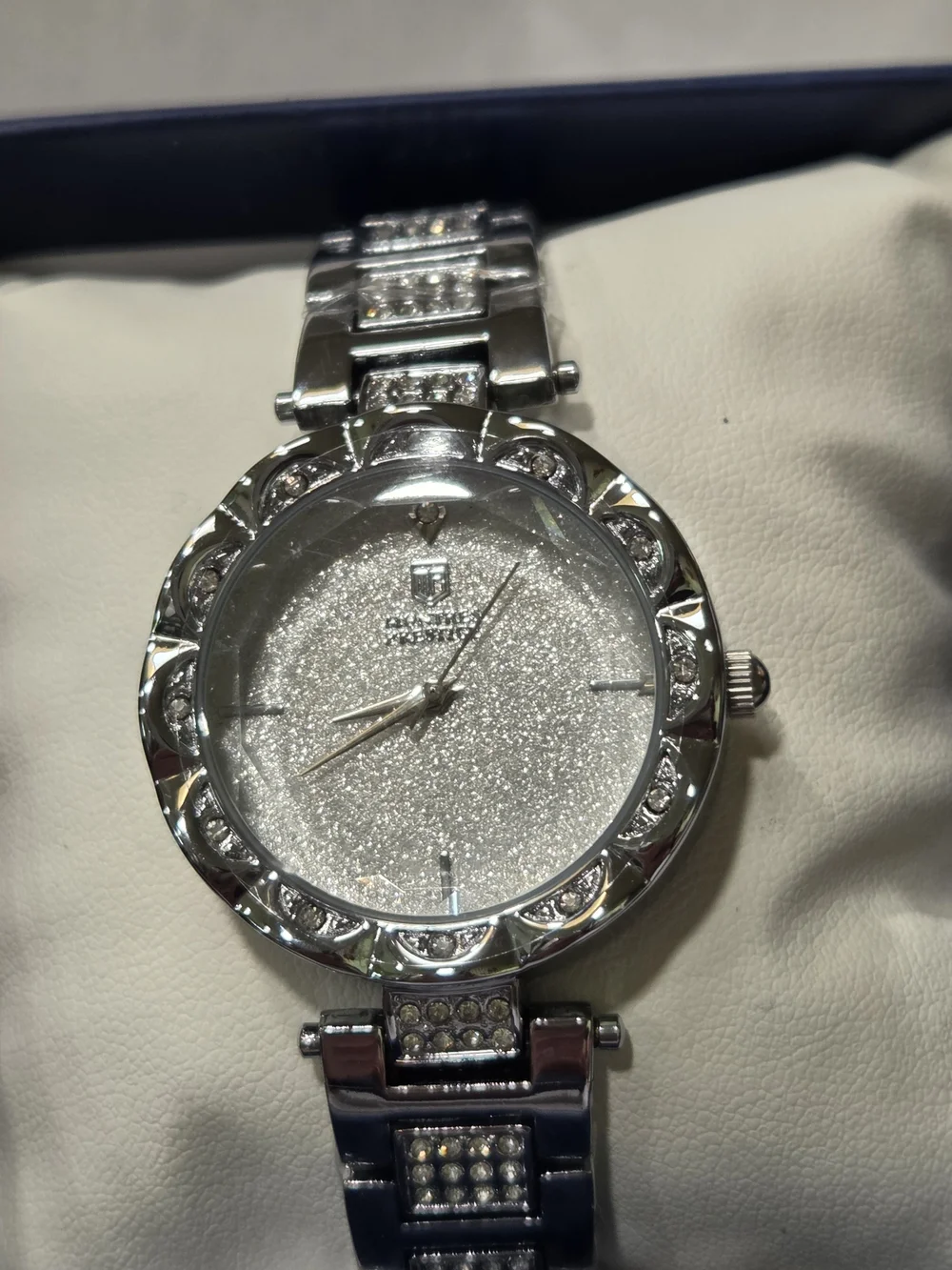 MONTRES PRESTIGE X INVICTASilver Crystal-Accent Women’s Watch - Elegant Sparkle